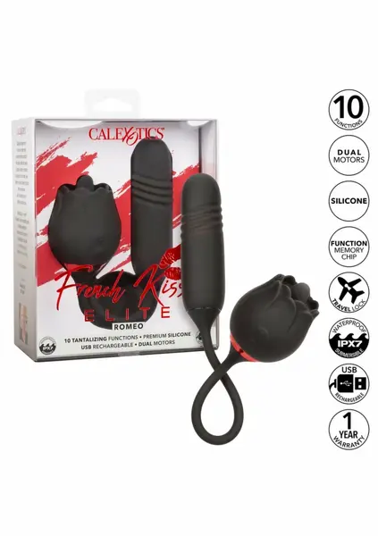 French Kiss Elite Romeo Intimate Device, Dual Motor, Waterproof, Pink