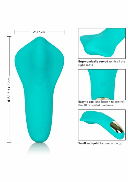 Slay Pleaser Compact Rechargeable Silicone Massager 10 Modes Pink 4in