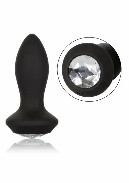 CalExotics Power Gem Vibrating Petite Crystal Probe, Silicone, Purple