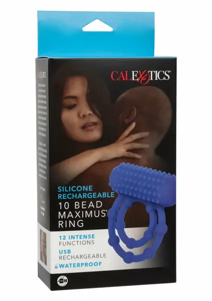 Pipedream 10 Bead Maximus Ring Rechargeable Dual-Ring System Silicone