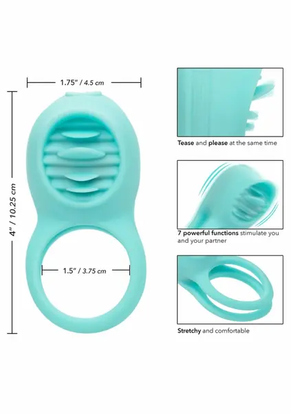 French Kiss Enhancer Silicone Rechargeable Dual Ring Vibrating System