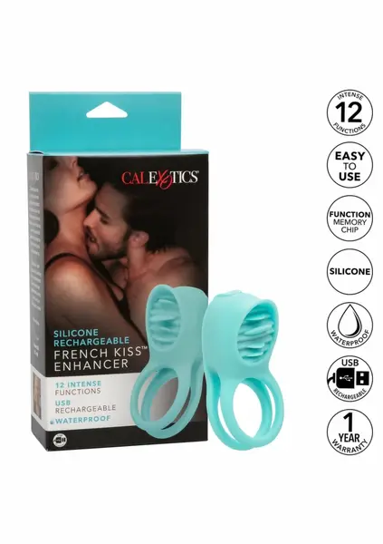 French Kiss Enhancer Silicone Rechargeable Dual Ring Vibrating System