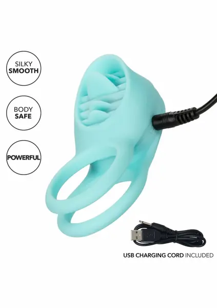 French Kiss Enhancer Silicone Rechargeable Dual Ring Vibrating System
