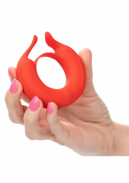 CalExotics Taurus Enhancer Rechargeable Silicone Ring, Dual Motors, Black