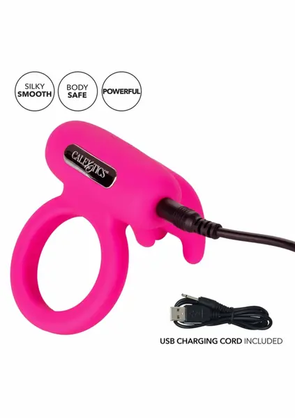 CalExotics Triple Clit Flicker Rechargeable Silicone Intimate Ring