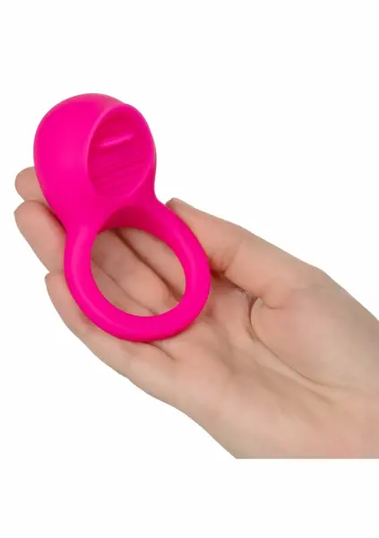 CalExotics Teasing Tongue Enhancer Silicone Rechargeable Ring Black