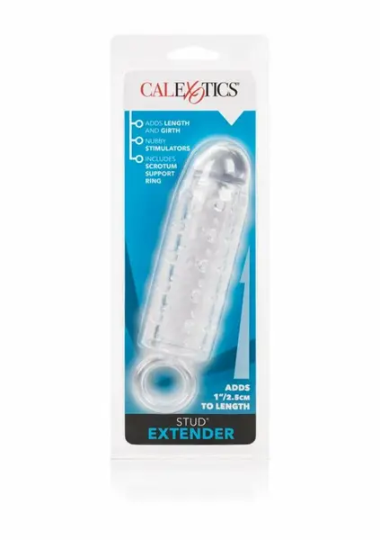 Stud Extender with Support Ring - TPR Sleeve, Anatomical Fit, Clear