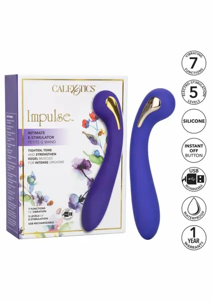 eStim Petite G Wand by Impulse - Compact Intimate Massager, 5 E-Stim Modes