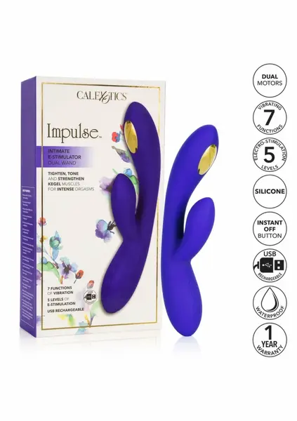 Impulse eStim Dual Wand - Advanced Silicone Dual-Action Wand, 7 Modes