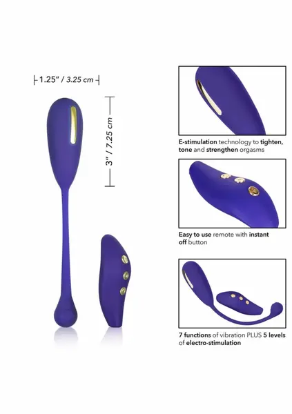 CalExotics eStim Remote Kegel Exerciser - Wireless Pelvic Trainer, 7 Modes