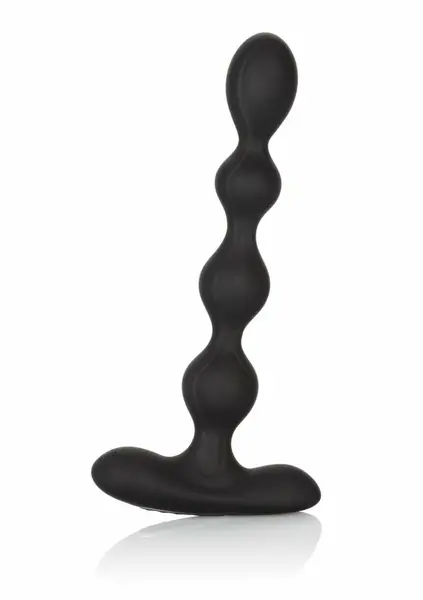 Eclipse Slender Beads гъвкав силиконов анален вибратор с топчета, черен