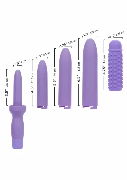 Dr. Laura Berman Rechargeable Dilators Set 4 Sizes + Silicone Sleeve