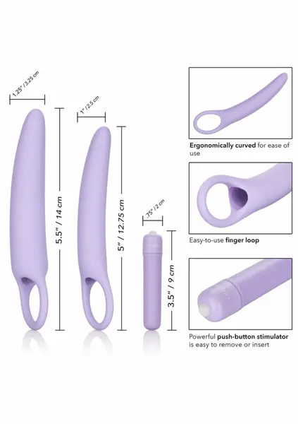 Dr. Laura Berman Isabelle Set of 2 Silicone Dilators with Vibrator