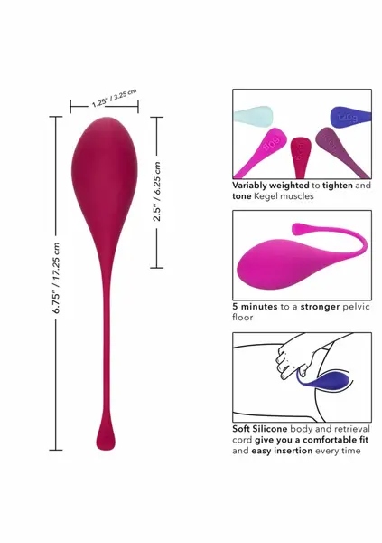 CalExotics Kegel Training 5-Piece Set - Progressive Pelvic Floor System