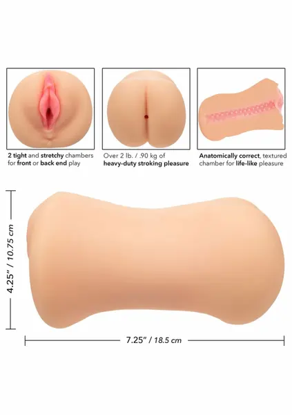 CalExotics Stroke It Dual Entry Intimate Sleeve Pure Skin 2 lbs
