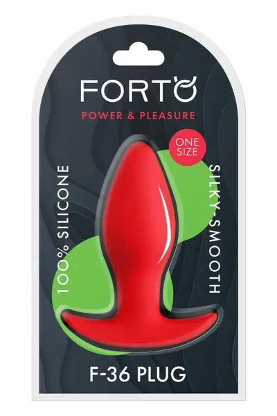 FORTO F-36 T Plug Red - Premium Silicone Medium Anchor Base Plug
