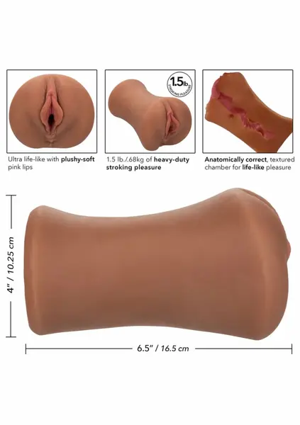 CalExotics Stroke It Juicy Pussy Intimate Sleeve PureSkin 1.5lb Pink