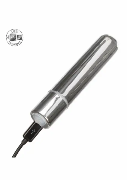 California Exotic Rechargeable Bullet Compact 3-Speed Massager Silver