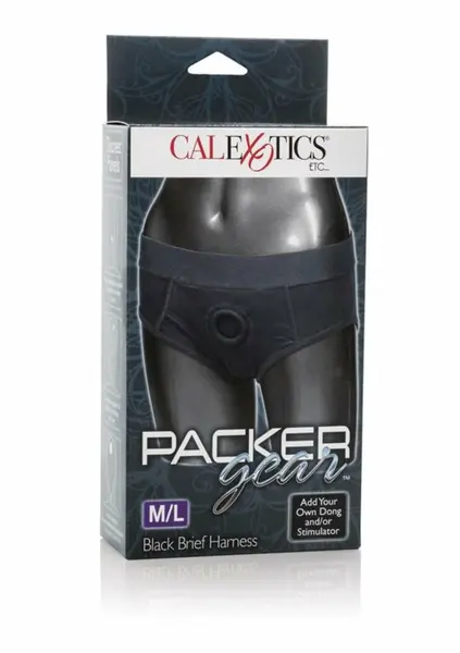 Packer Gear колан за страпон тип слип, памук и спандекс, черен, XS/S