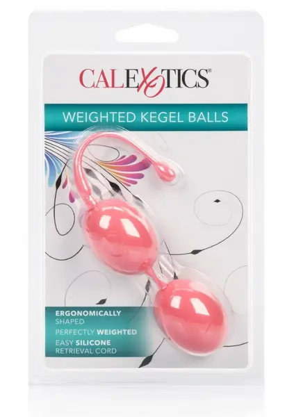 CalExotics Weighted Kegel Balls Silicone Ergonomic Design Pink