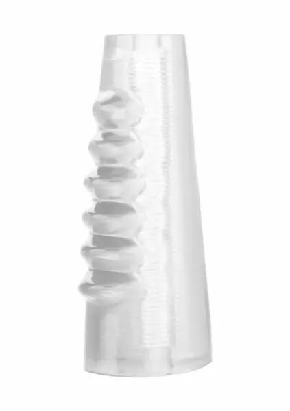 Hot Rod Xtreme Enhancer TPR Sleeve - Ribbed, Oversized, Transparent