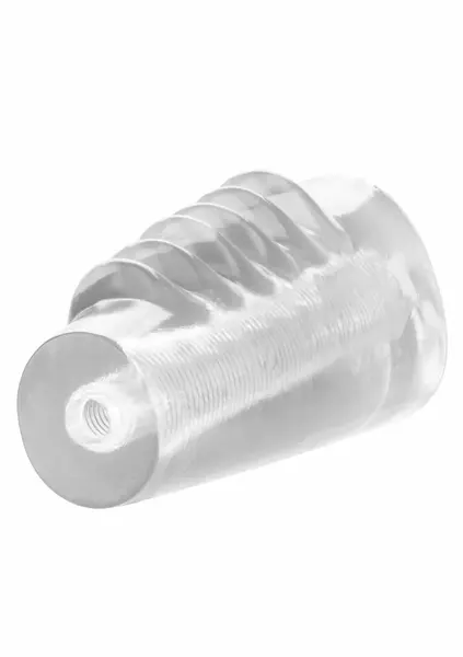 Hot Rod Xtreme Enhancer TPR Sleeve - Ribbed, Oversized, Transparent
