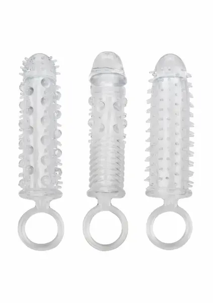 CalExotics Textured Extension Set 3 pcs - Flexible TPE Enhancer Sleeves