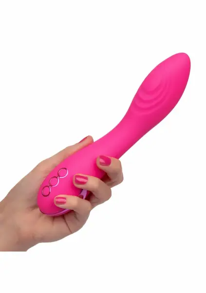 Surf City Centerfold Silicone Wand Massager, Waterproof, USB Rechargeable