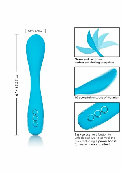 California Dreaming Palm Springs Pleaser Flexible Mini Vibrator Pink