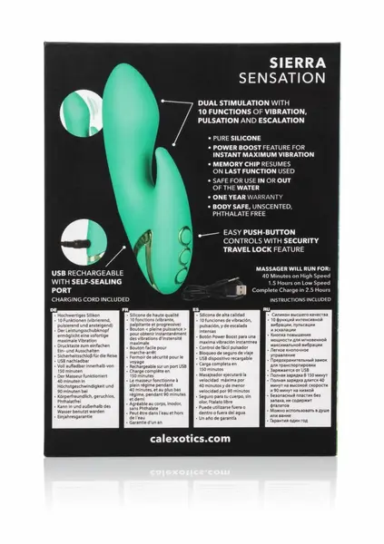California Dreaming Sierra Sensation Compact Silicone Vibrator Pink