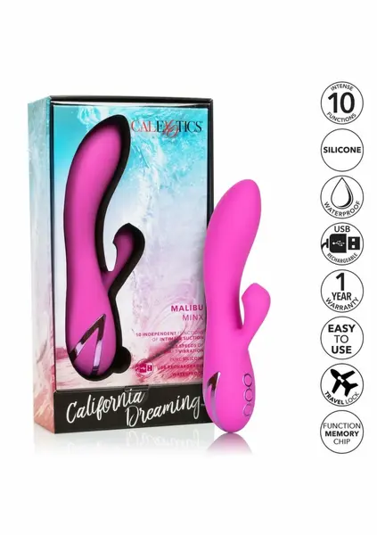California Dreaming Malibu Minx Intimate Machine, Pink, USB Rechargeable