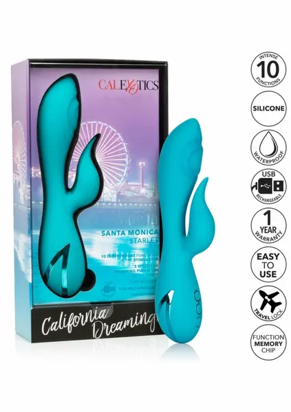 California Dreaming Santa Monica Starlet Silicone Dual-Action Massager Pink