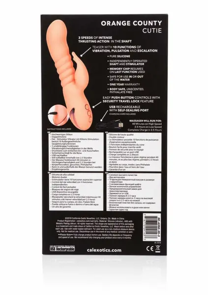 California Exotic Orange County Cutie Dual-Action Vibrator Pink USB