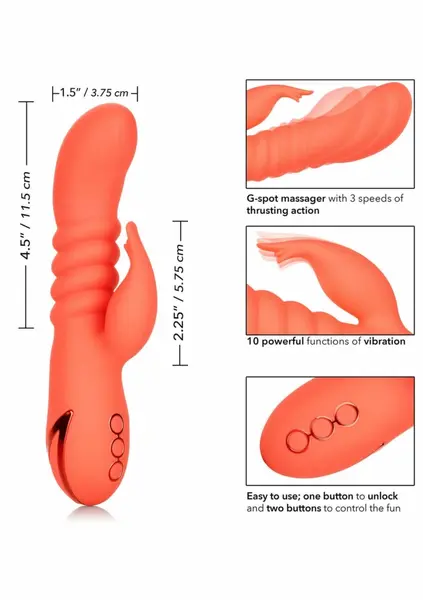 California Exotic Orange County Cutie Dual-Action Vibrator Pink USB