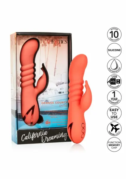 California Exotic Orange County Cutie Dual-Action Vibrator Pink USB