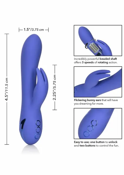 Beverly Hills Bunny Silicone Intimate Device 10 Modes Waterproof Pink