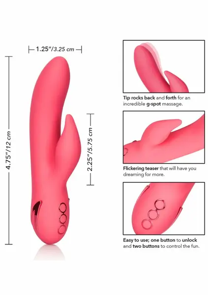 California Dreaming San Francisco Sweetheart Silicone Vibrator Pink