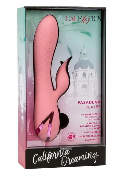 California Dreaming Pasadena Player Dual-Action Silicone Massager Pink
