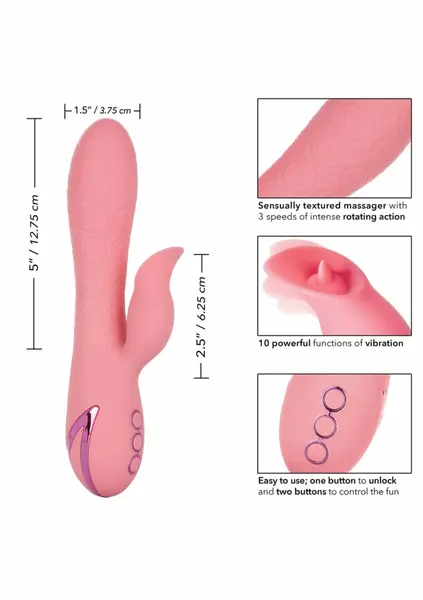 California Dreaming Pasadena Player Dual-Action Silicone Massager Pink