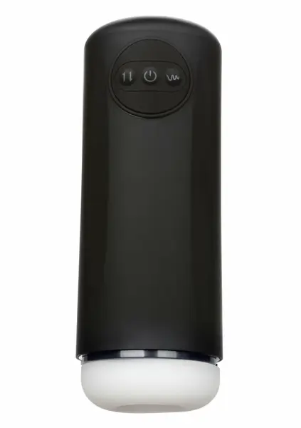 Optimum Power вибриращ и тласкащ мастурбатор, акумулаторен, черен, IPX7