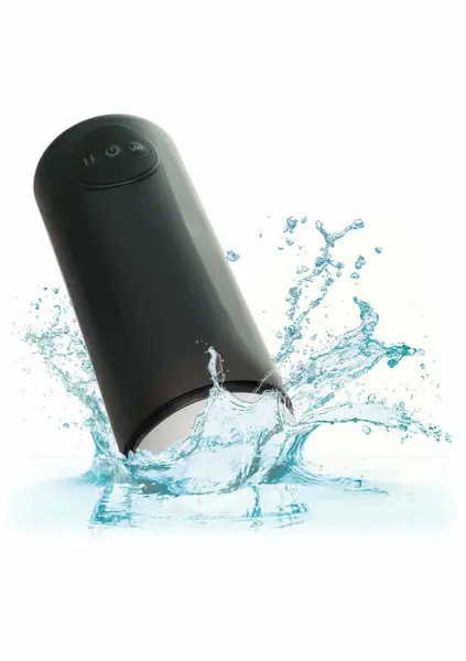 Optimum Power вибриращ и тласкащ мастурбатор, акумулаторен, черен, IPX7