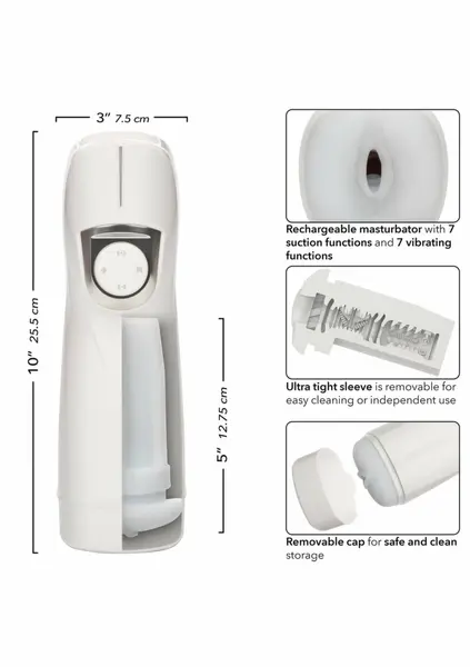 Optimum Power Life-like Pulsar Stroker Rechargeable Intimate Device