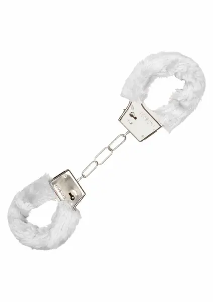 Playful Furry Cuffs Adjustable Faux Fur Metal Restraint System Black