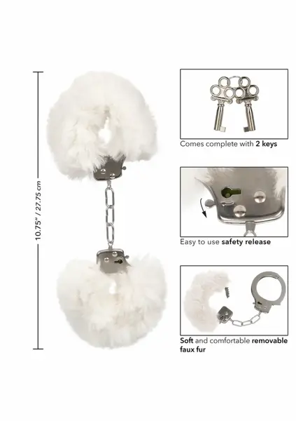 Ultra Fluffy Furry Cuffs Adjustable Soft Faux Fur Restraint System
