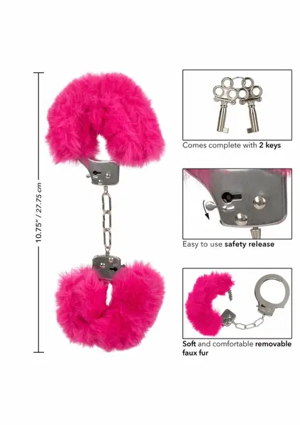 Ultra Fluffy Furry Cuffs Adjustable Soft Faux Fur Restraint System