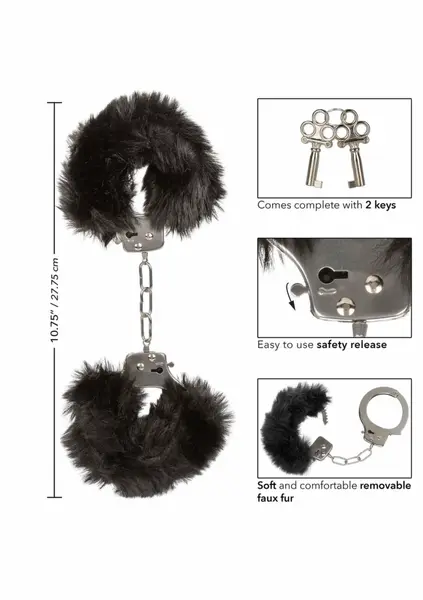 Ultra Fluffy Furry Cuffs - Adjustable Faux Fur Restraint System