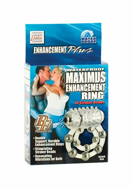 Maximus Ring 10 Vibrating Beads Waterproof Enhancement System TPR