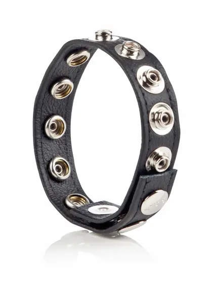 COLT Leather C/B Strap 8-snap Adjustable Black Leather System