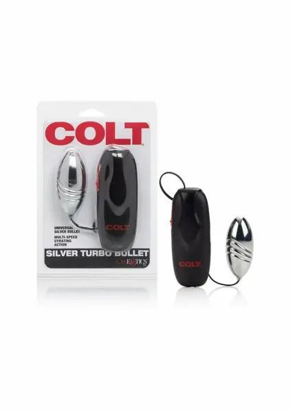 COLT Turbo Bullet Intimate Power Bullet, Multi-Speed, Silver Finish