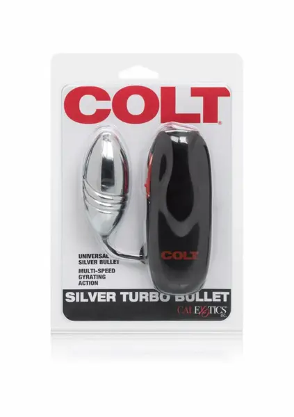 COLT Turbo Bullet Intimate Power Bullet, Multi-Speed, Silver Finish